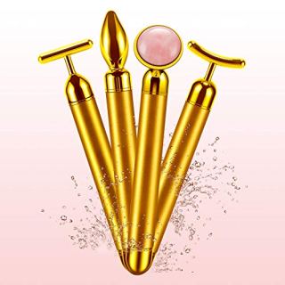 Home 4-in-1 Beauty Bar 24k Golden Pulse Face Massager