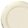 240-Piece Disposable Plates Set - Unleash Elegant Dining Convenience with Ivory and Gold Rim Perfection