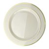 240-Piece Disposable Plates Set - Unleash Elegant Dining Convenience with Ivory and Gold Rim Perfection