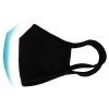 Black face mask Washable Multi Layers with Clip