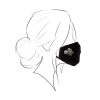Face Mask Charm Embellishment, Rhodium Finish