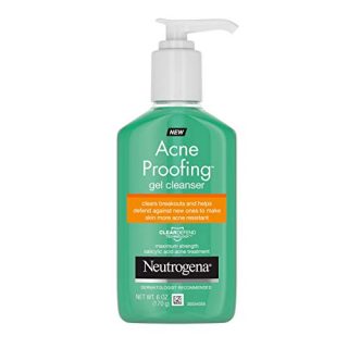 Neutrogena Acne Proofing Daily Facial Gel Cleanser - 6 oz - Clear Breakouts & Protect Skin - Oil-Free Acne-Combating Face Wash