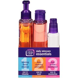 Daily Acne Skincare Essentials Set with Foaming Facial Cleanser