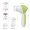 Facial Cleansing Brush PIXNOR Waterproof Spin Brush with 7 Brush Heads – Deep Cleansing & Blackhead Removal