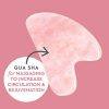Jade Roller for Face & Gua Sha Face Massager, 100% Natural Rose