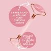 Jade Roller for Face & Gua Sha Face Massager, 100% Natural Rose