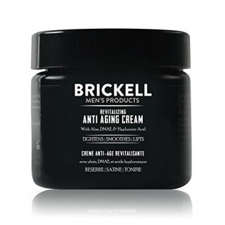 Brickell Men's Revitalizing Anti-Aging Cream - Natural anti-wrinkle night face cream for men.