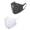 Face Reusable Designer Mask Black Pink Adjustable
