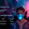 Face Mask 7 Color Light up Luminous Rave Masks Glowing Dust