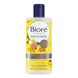 Bioré Witch Hazel Pore Clarifying Toner, 8.0 Ounce, with 2% Salicylic Acid for Zits Clearing and Balanced Pores and skin Purification Refresh your pores and skin for clearer pores - Use our refreshing toner as a pores and skin clarifying therapy whereas unclogging pores.