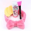 Petite Maison 5-in-1 Spa Reward Set - Face Scrub and Exfoliator Kit with Silicone Mask Brush, Spa Headband, and Compressed Face Sponges