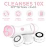 Facial Cleansing Spin Brush Set with 4 Exfoliation Brush Heads