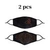 Rhinestone Face Mask Glitter Bling for Women Man Adult(black)