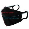 Black face mask Washable Multi Layers with Clip