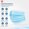 Protective Disposable Face Mask 3-Ply HDFK - Breathable for Office, School, Outdoor - 50 Pack