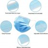 Disposable Face Mask Breathable, 3 Layers of Purifying