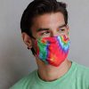 Rainbow Tie Dye Cloth Face Mask