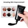 Activated Charcoal Blackhead Remover Mask - Deep Cleansing Facial Mask with Brush