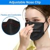 Disposable Black Face Masks 50-Pack: Soft & Breathable Daily Protection