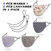 Black Face Mask Cloth Designer Reusable