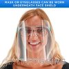 International Salon World Safety Face Shields with Glasses Frames (Pack of 10)