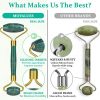 Skincare Routine with Original Jade Roller and Gua Sha Set