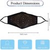 Rhinestone Face Mask Glitter Bling for Women Man Adult(black)