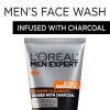 L'Oreal Paris Men Expert Hydra Energetic Face Wash with Charcoal – Daily Facial Cleanser for Men’s Skin & Beard Care