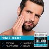 Men Collagen + Retinol Face Moisturizer - Made in USA | Anti-Aging + Anti-Wrinkle | 5% Marine Collagen Cream with Hyaluronic Acid, Jojoba, Avocado