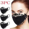 Black Lace Face Mask Reusable Washable