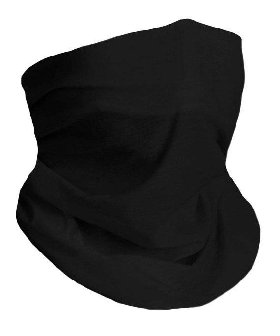 Black Neck Gaiter Face Scarf Mask Bandana