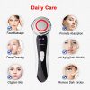 Facial Massager - 2020 Upgraded Beauty Gadget for Daily Care, Red and Blue Light Therapy, Temperature Massage, High-Frequency Vibration