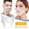 Face Mask Reusable Clear Face Screen Lightweight Breathable Mouth Shield