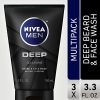 NIVEA Men DEEP Cleaning Beard & Face Wash | Natural Charcoal Cleanser 3.3 fl. oz.
