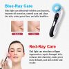 Facial Massager - 2020 Upgraded Beauty Gadget for Daily Care, Red and Blue Light Therapy, Temperature Massage, High-Frequency Vibration
