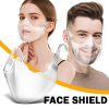 Upgraded Breathable Transparent Face Mask Visor - All Clear, Reusable, and Durable Face Protection for Adults