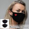 Reusable Face Mask Black Anti-dust Cotton Washable Windproof