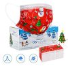 Christmas Disposable Face Mask Christmas Tree Santa Print Design