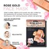 Revitalize Your Skin with E Rose Gold Luxury Hydrating Sheet Face Mask - 5 Pack for Toning, Rejuvenating, and Wrinkle Decreasing Bliss