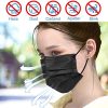 Disposable Black Face Masks 50-Pack: Soft & Breathable Daily Protection
