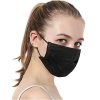 100 Pack Black Disposable Face Masks with Adjustable Ear Loops and 3-Layer Protection