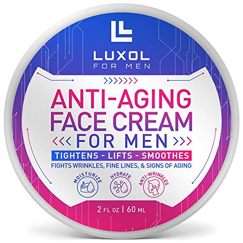 Natural Anti-Aging Face Cream Moisturizer for Men - Reduces Puffiness, Wrinkles, Dark Circles, and Under Eye Bags - 2oz.