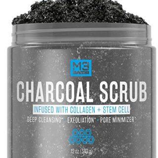 Exfoliating Face Polish for Acne, Cellulite Charcoal Scrub