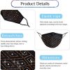 Rhinestone Face Mask Glitter Bling for Women Man Adult(black)