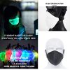 Face Mask 7 Color Light up Luminous Rave Masks Glowing Dust