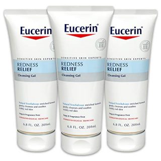 Eucerin Redness Relief Cleansing Gel - Pack of 3 Tubes, 6.8 fl. oz. - Gentle Cleanser for Sensitive Skin