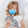 100 Pcs Disposable 3 Ply Earloop Face Masks - Premium Non-Woven Material, Blue
