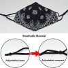 Face Cover Bandana Neck Gaiter White Paisley Balaclava
