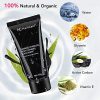 Activated Charcoal Blackhead Remover Mask - Deep Cleansing Facial Mask with Brush