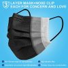 Disposable Black Face Masks 50-Pack: Soft & Breathable Daily Protection
